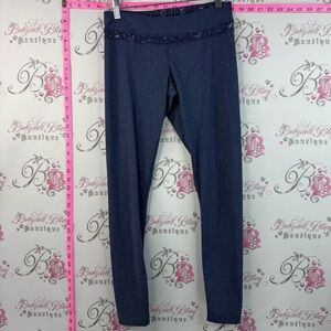 Tuff Athletics tights Navy Blue Leggings with unique Trim